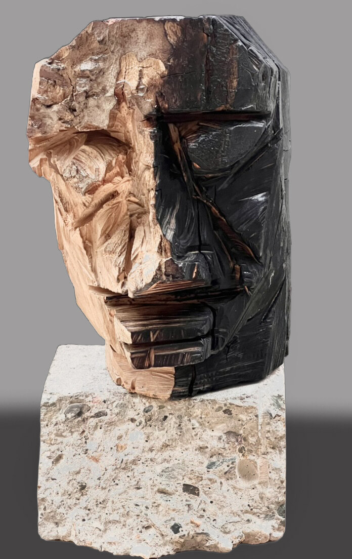 DISTURBED BLOCKHEAD 50x35x40cm